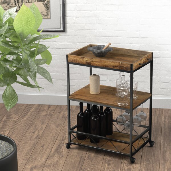 17 Stories Bar Cart Reviews Wayfair   Bar Cart 